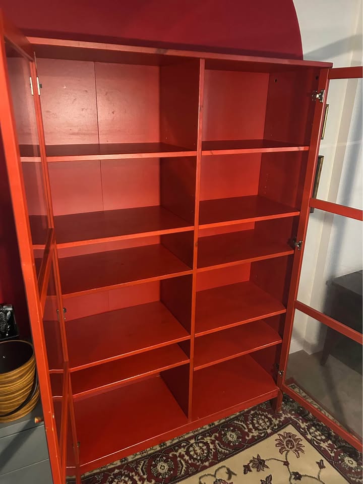 Red Glass Door Cabinet - photo 5