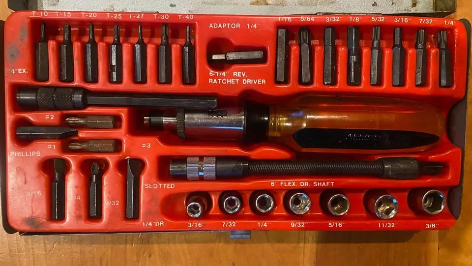 Vintage Allied Ratchet Driver Set, Original Box image indicator(2)