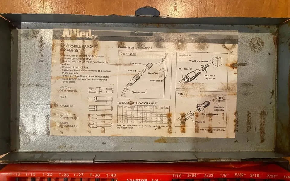 Vintage Allied Ratchet Driver Set, Original Box image indicator(3)