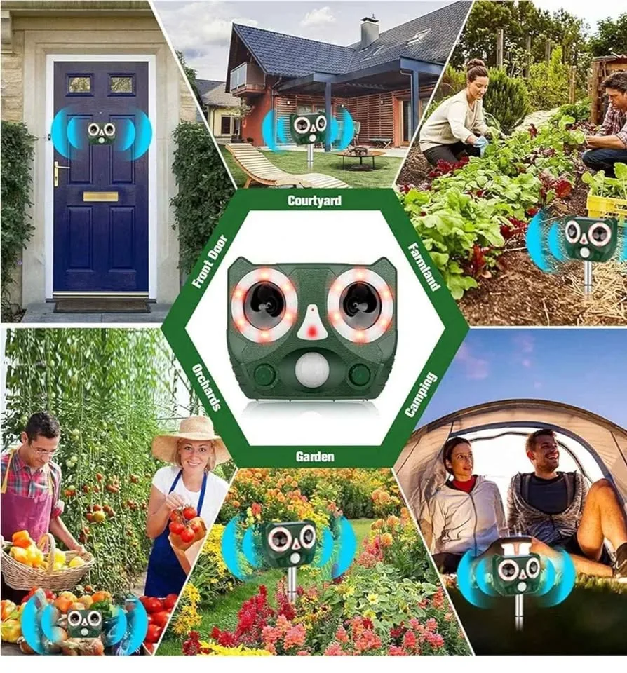 Solar Powered Ultrasonic Animal Repeller image indicator(7)