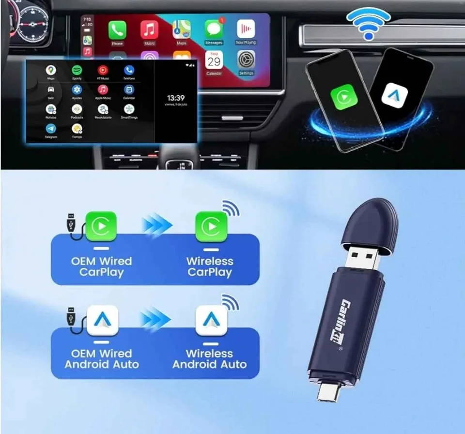 Wireless CarPlay Adapter CarlinKit MINI5 PRO (Dark Blue) image indicator(2)