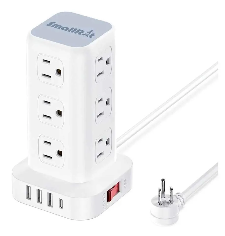 Power Strip Tower Surge Protector 12 Outlets 4 USB image indicator(5)