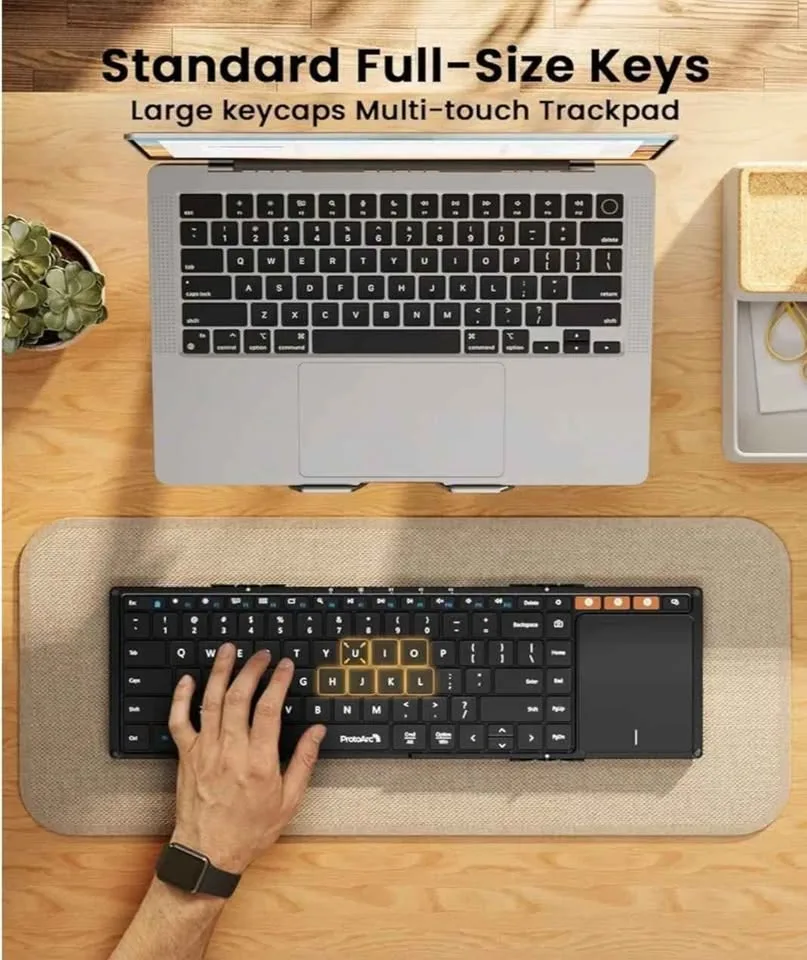 ProtoArc Foldable Bluetooth Keyboard with Touchpad image indicator(4)