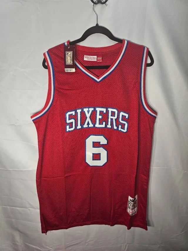 Sixers NBA Jersey Size M,L,XL #6 Erving thumbnail
