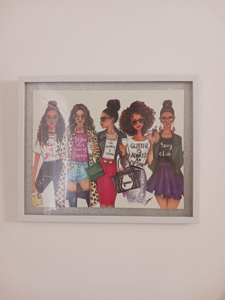 Sassy Squad Fashion Illustration Wall Art