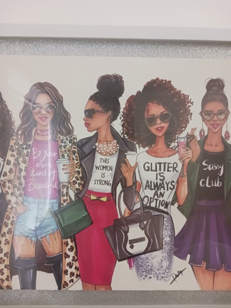 Sassy Squad Fashion Illustration Wall Art - photo 2