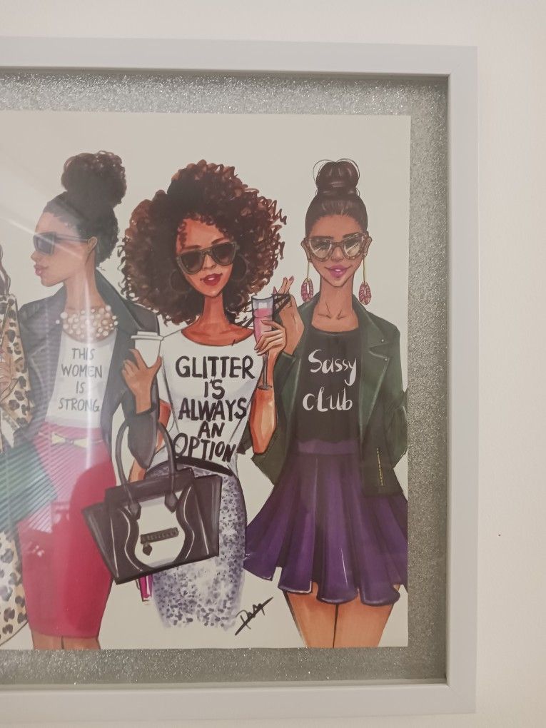 Sassy Squad Fashion Illustration Wall Art - photo 3