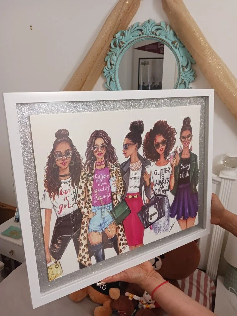 ✨ “Sassy Squad” Fashion Illustration Wall Art image indicator(9)