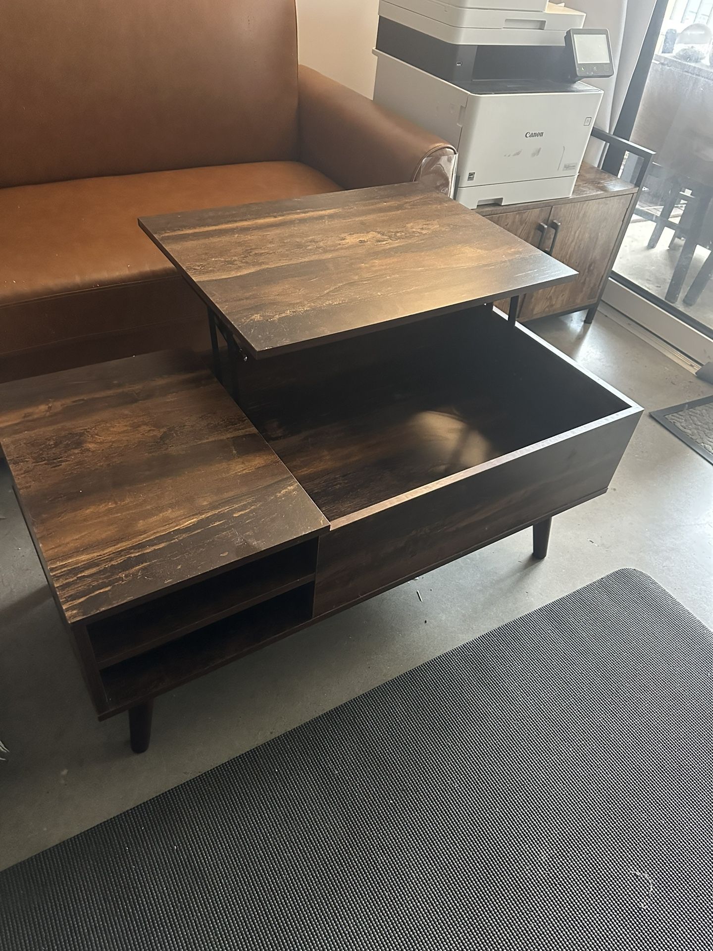 Coffee Table with Lift Top (Retro Brown) - photo 3