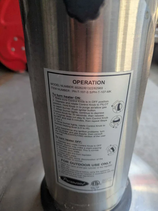 Table top propane heater image indicator(2)