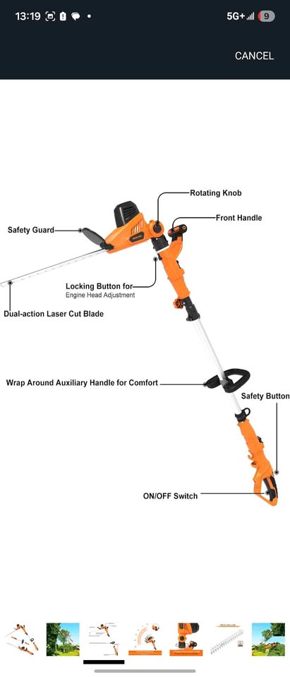 2 in 1 Corded Pole Hedge Trimmer 4.8-Amp - photo 4