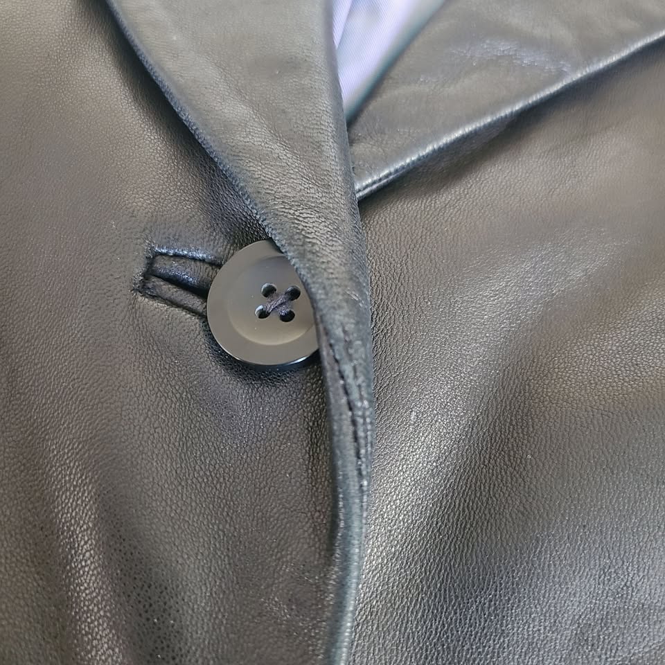 Sally & John NY Leather Trench Coat Jacket L - photo 5