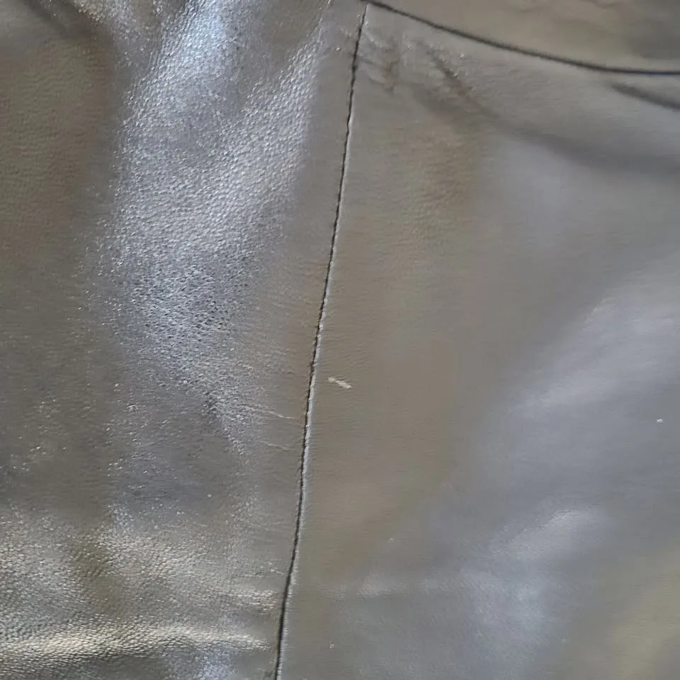 Sally & John NY Leather Trench Coat Jacket L image indicator(7)