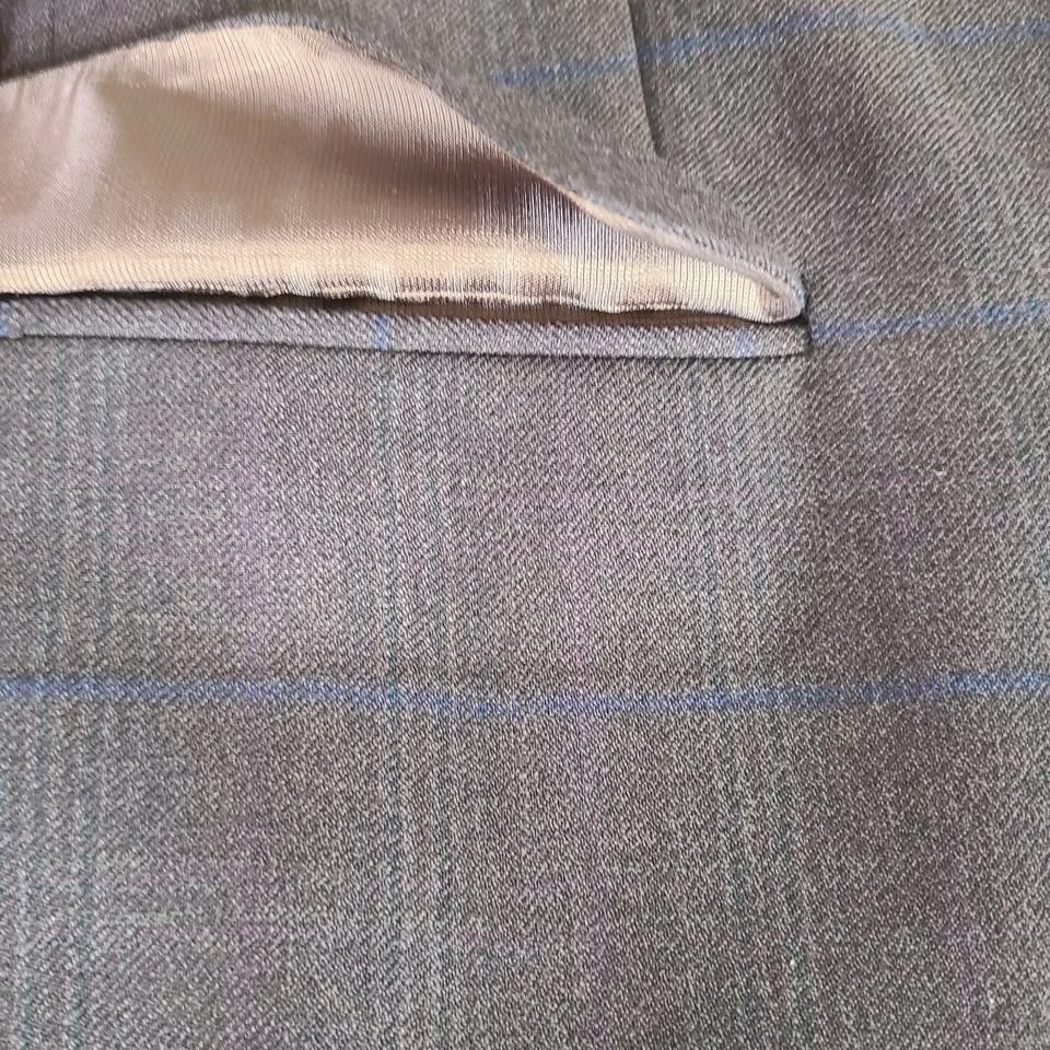 Michael Kors Wool Blazer - Brown with Blue Stripe, 38R image indicator(9)