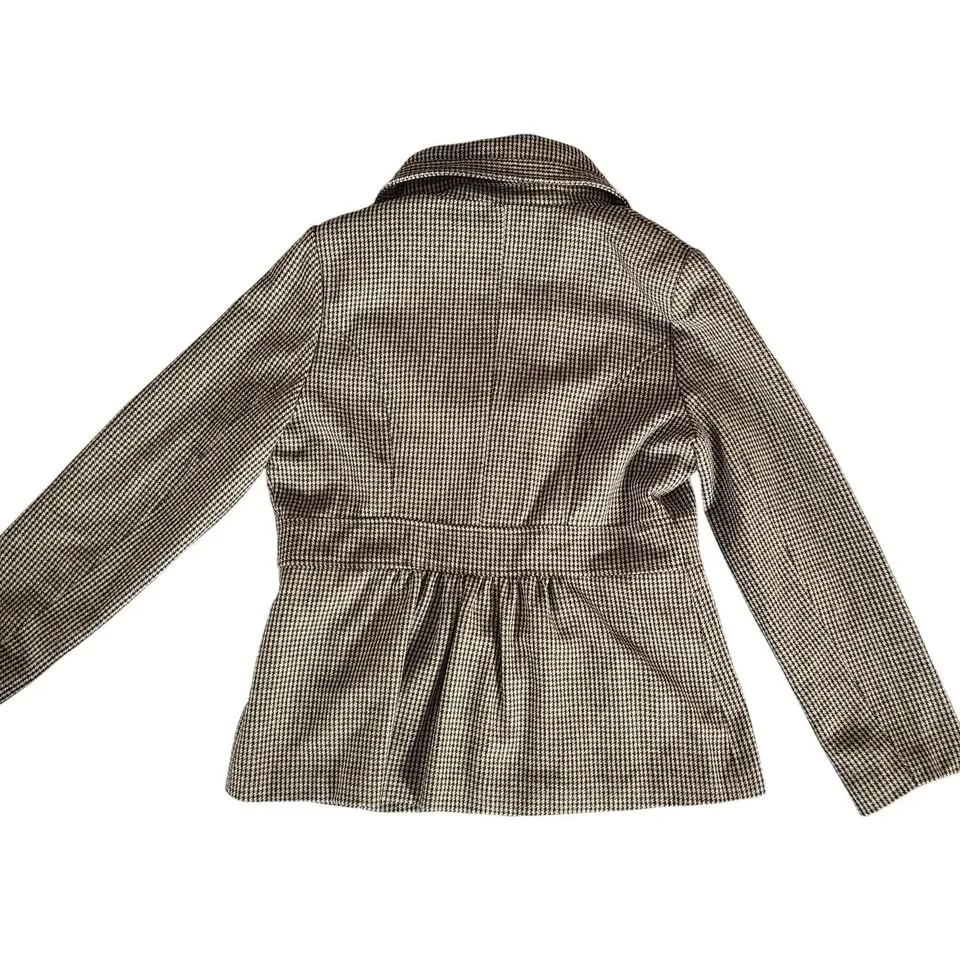 Robert Louis Houndstooth Wool Blend Peacoat - Size L image indicator(2)