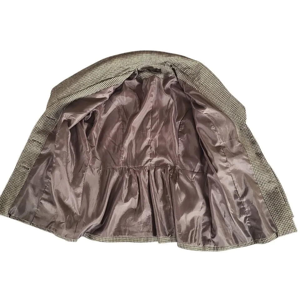 Robert Louis Houndstooth Wool Blend Peacoat - Size L image indicator(3)