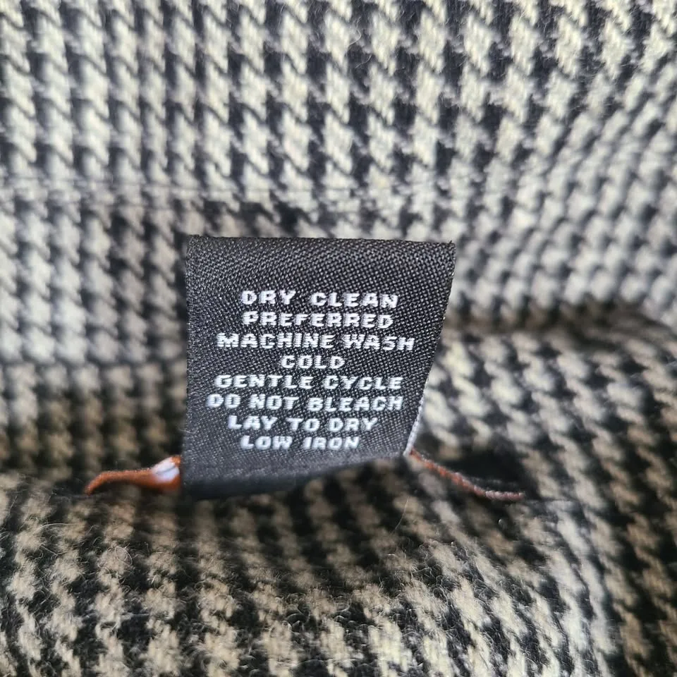 Robert Louis Houndstooth Wool Blend Peacoat - Size L image indicator(5)