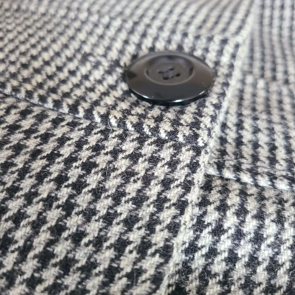Robert Louis Houndstooth Wool Blend Peacoat - Size L image indicator(6)