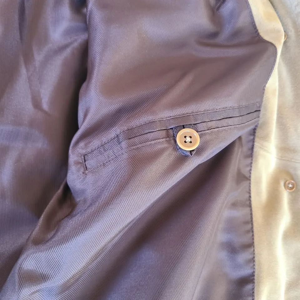 Coach Suede Leather Jacket Large Tan Camel Blazer image indicator(7)