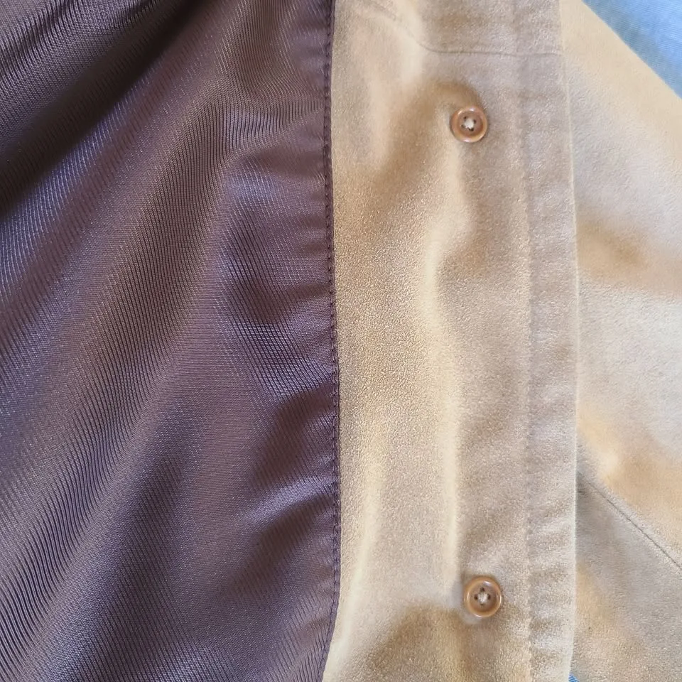 Coach Suede Leather Jacket Large Tan Camel Blazer image indicator(8)