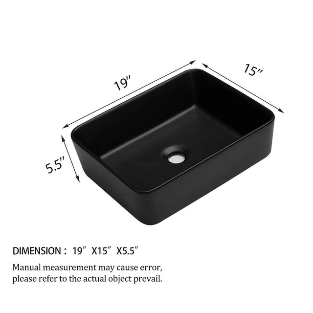 Brand new black ceramic sink 19 x 15 x 5 - photo 2