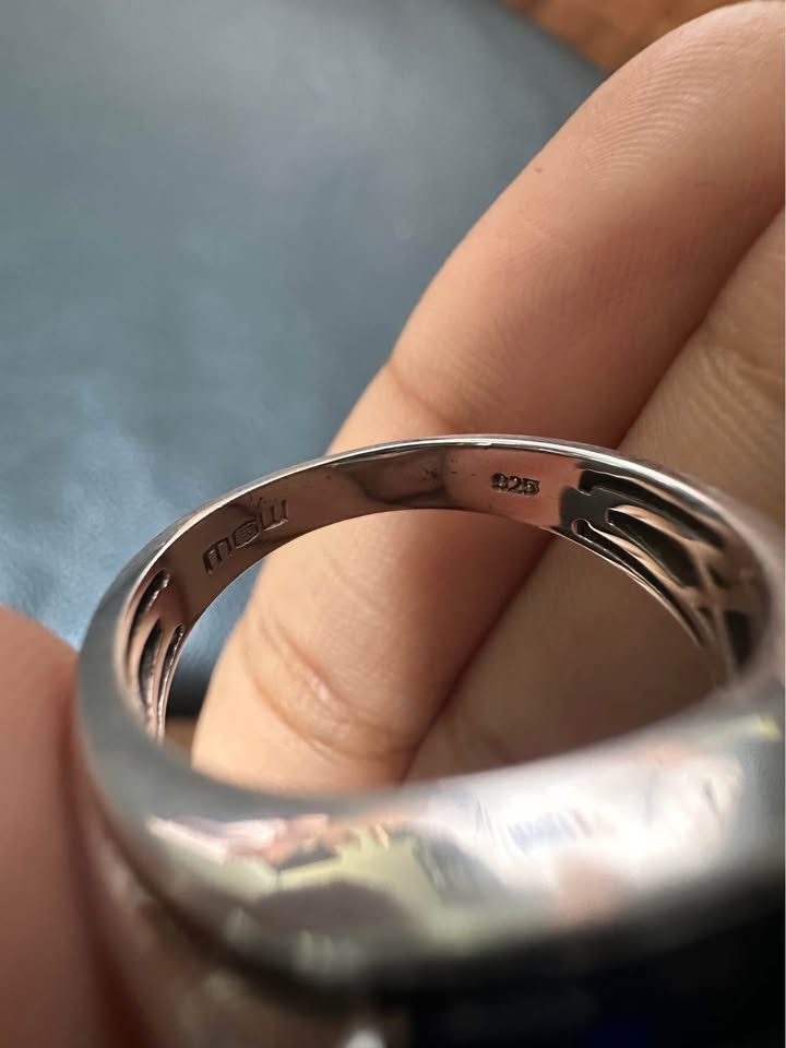 People’s Barrel-Cut Blue Lab-Created Sapphire Ring - photo 3