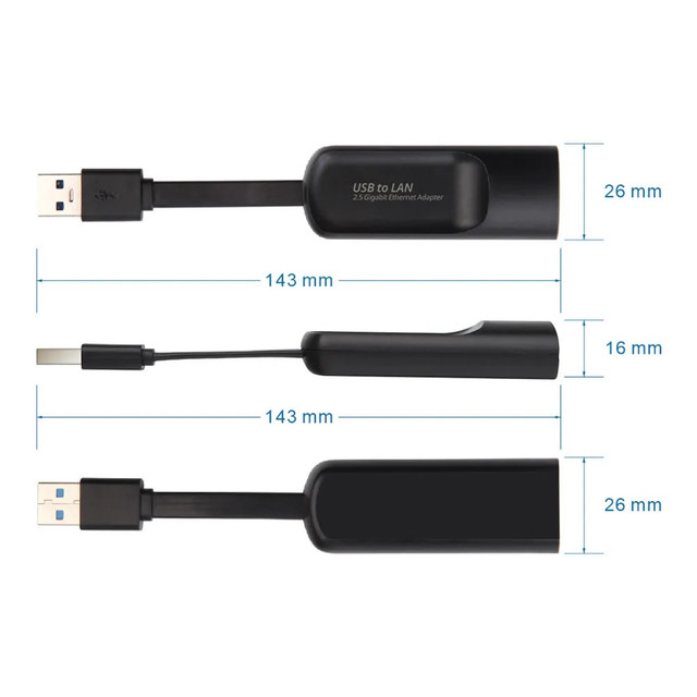 🔌 USB A to 2.5 Gigabit Ethernet Adapter – High-Speed Wired LAN - photo 3