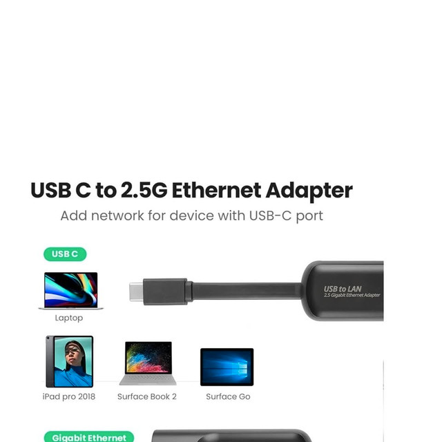 USB-C 2.5 Gigabit Ethernet Adapter – USB 3.0 to RJ45 LAN Wired - photo 2