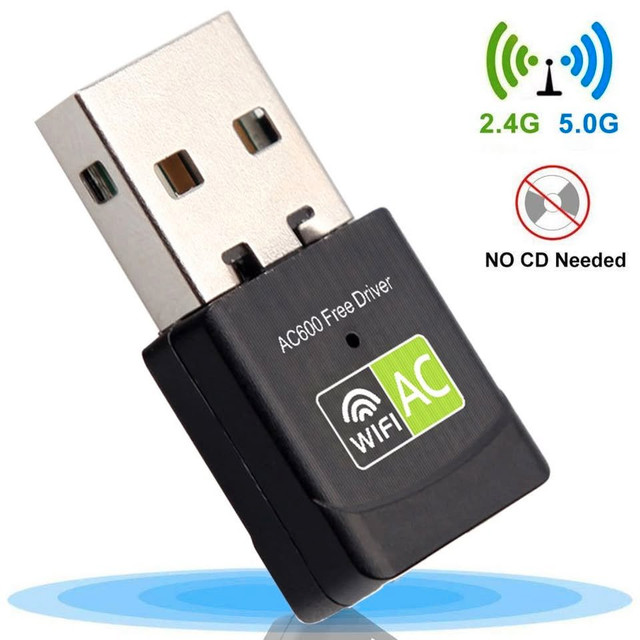 ⚡ Wireless WiFi USB Adapter – 600Mbps Dual Band