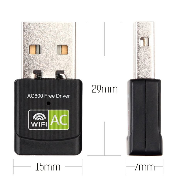 ⚡ Wireless WiFi USB Adapter – 600Mbps Dual Band - photo 4