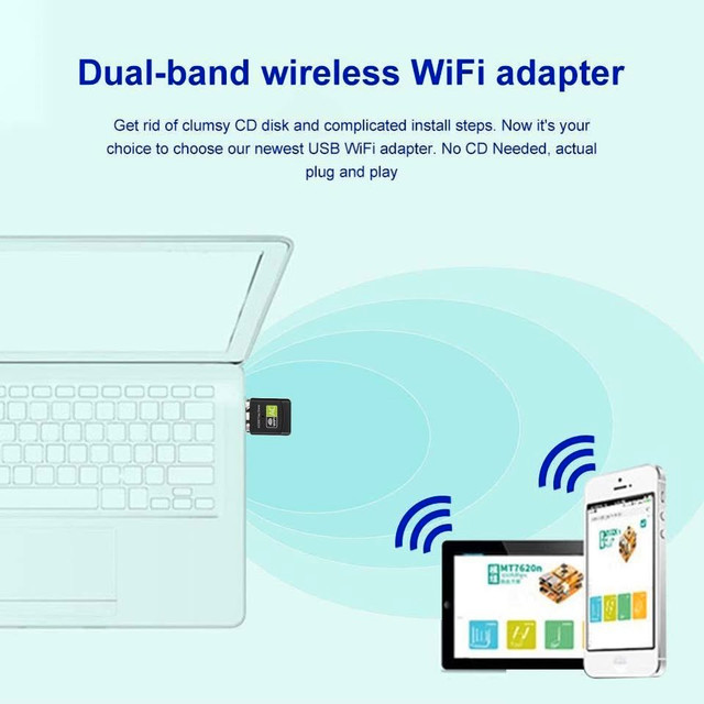 ⚡ Wireless WiFi USB Adapter – 600Mbps Dual Band - photo 5