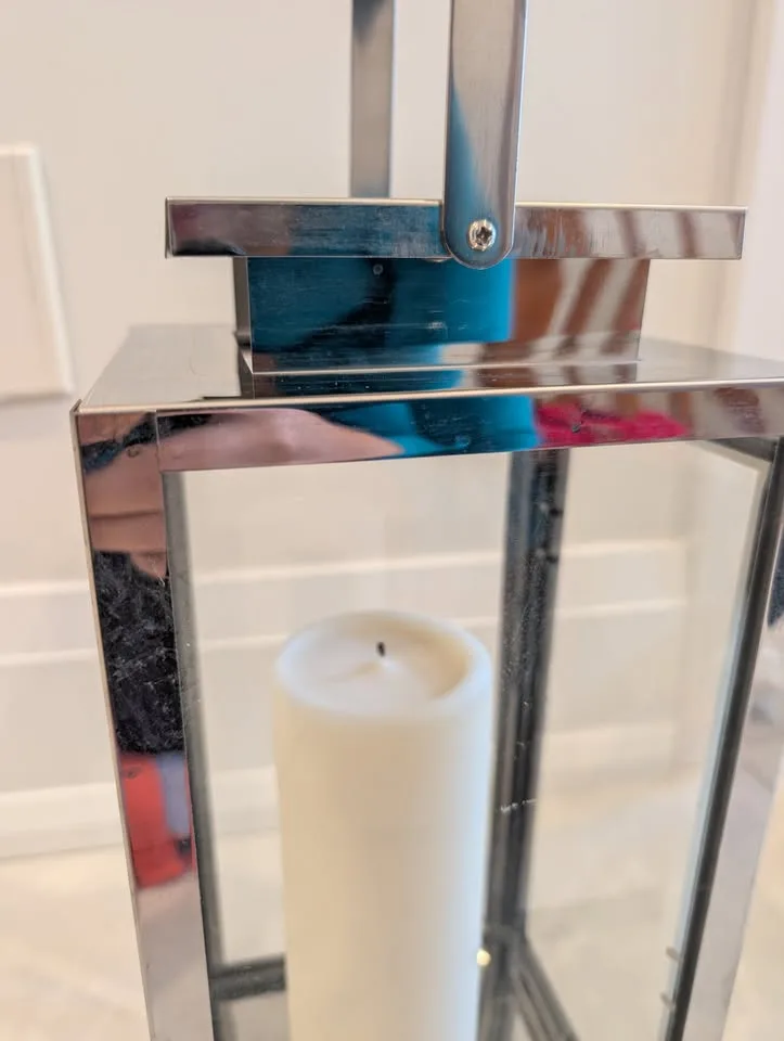 Metal Outdoor Lantern in Stainless Steel Finish image indicator(4)