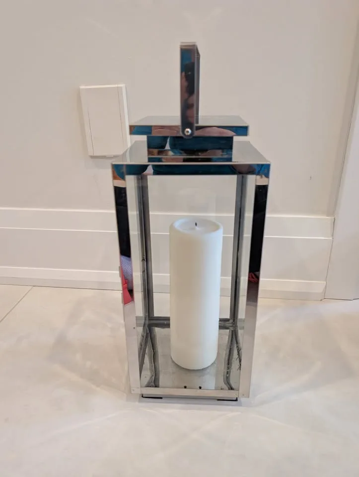 Metal Outdoor Lantern in Stainless Steel Finish image indicator(6)