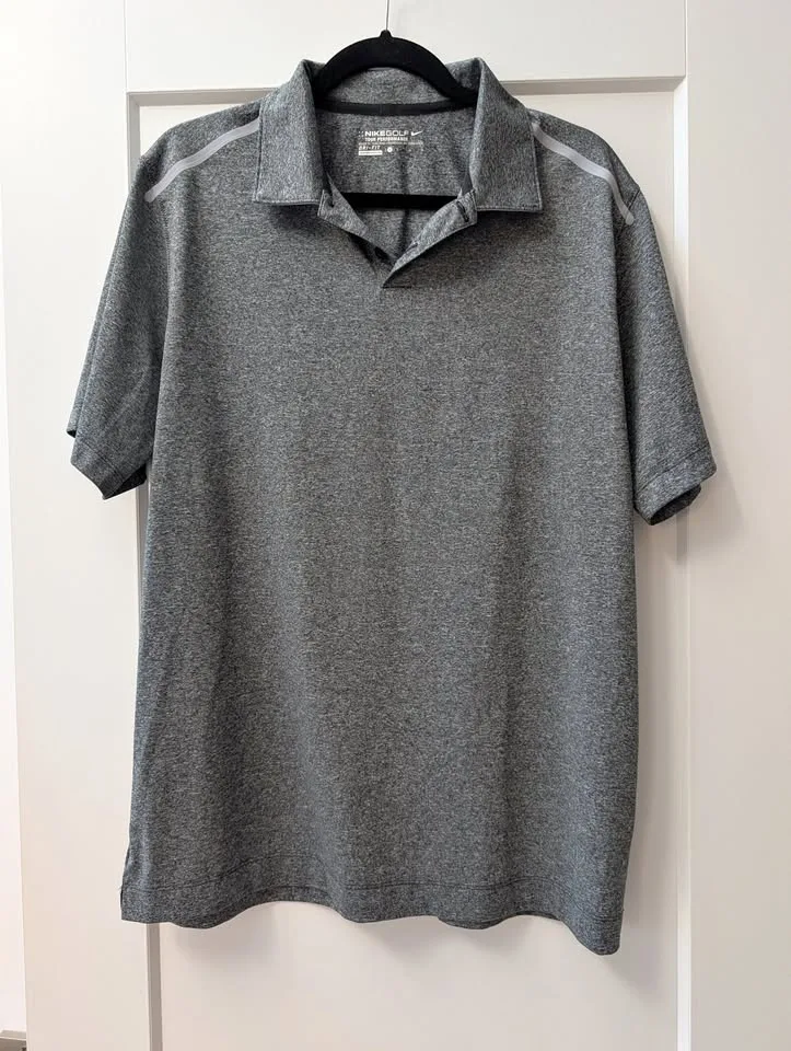 Nike Golf Tour Performance Dri-Fit Grey Large Tshirt thumbnail