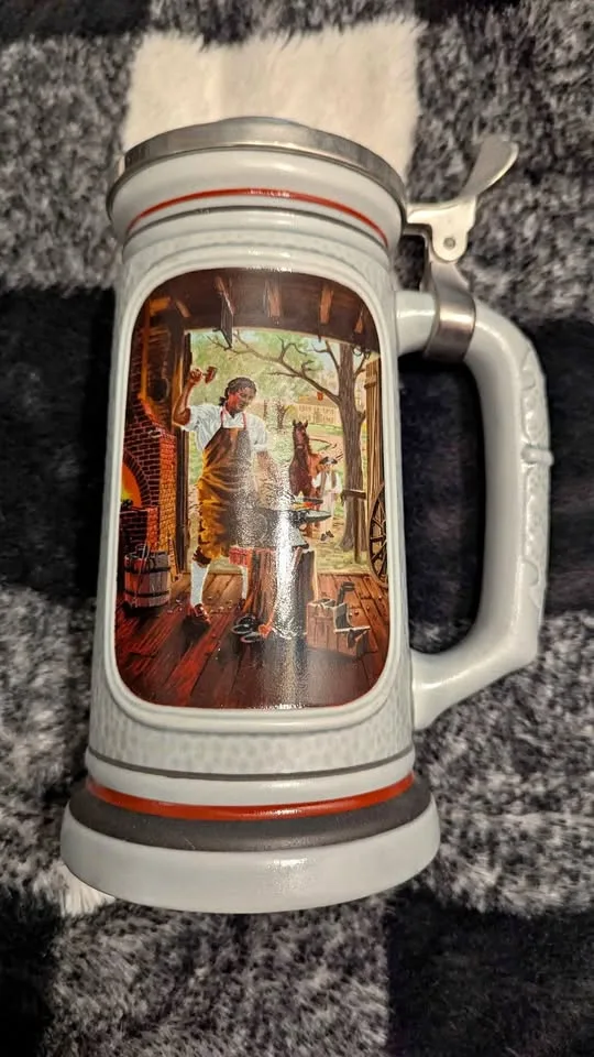 1986 vintage Avon beer stein "The Blacksmith" by Ulvin Klavin thumbnail