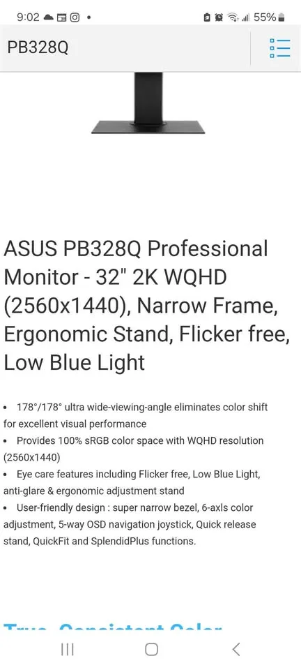 Asus Pro Art 32 inch monitor image indicator(3)