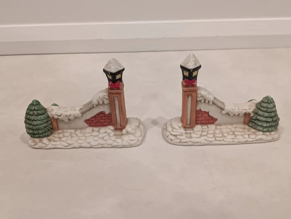 Christmas Collectable brick wall with snow and trees image indicator(4)