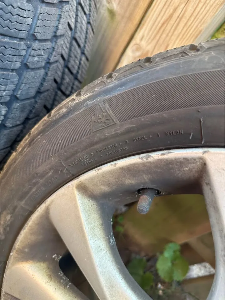 Set of OEM 17” Mazda 3 Rims On Firestone M+S Tires image indicator(7)