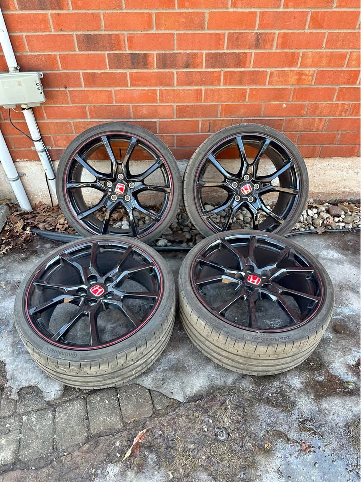 Set of OEM 20” Honda Type-R Rims on Continental Tires