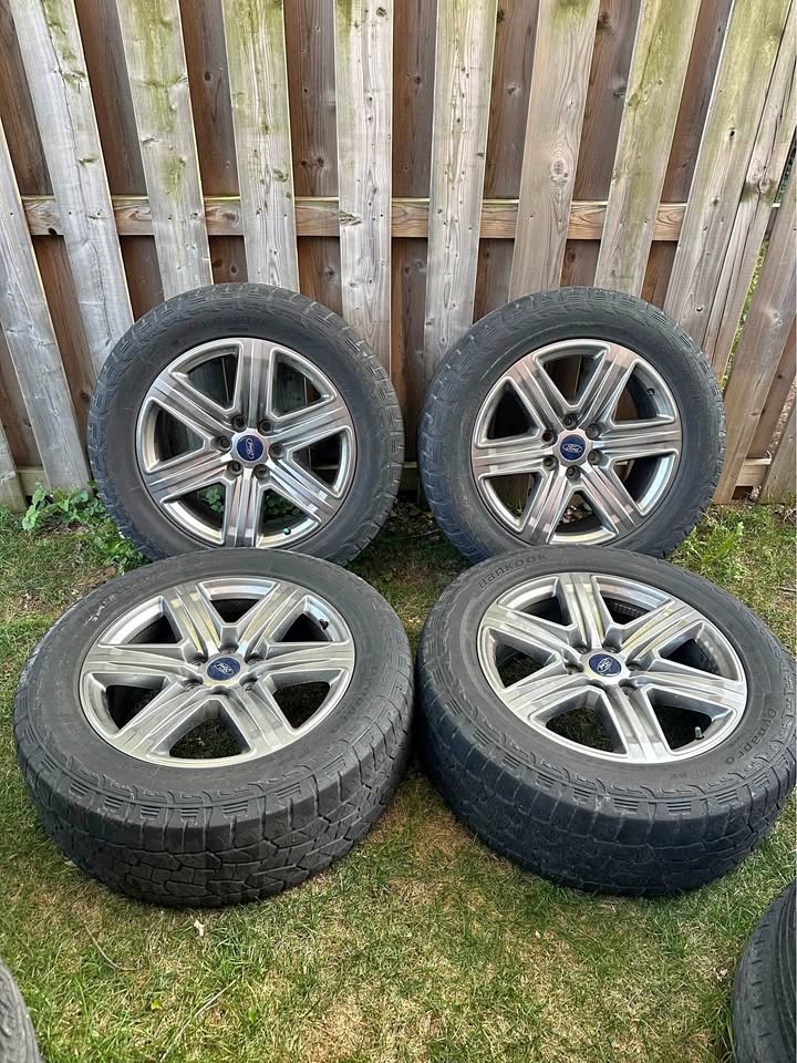 Set of OEM 20” Ford F150 Rims on Hankook All Terrain Tires