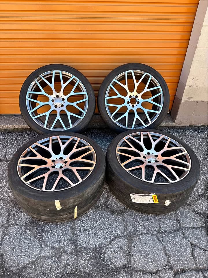 Set of 23” Monoblock Forged Brabus Rims on Yokohama Tires