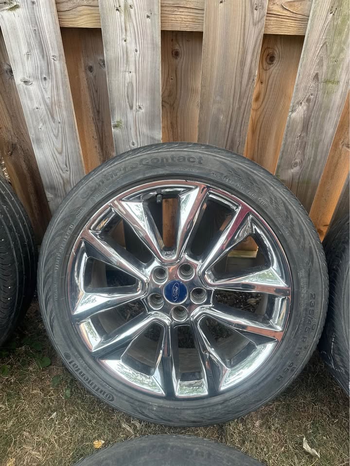 Set of OEM 19” Ford Escape Rims On Continental Tires - photo 2