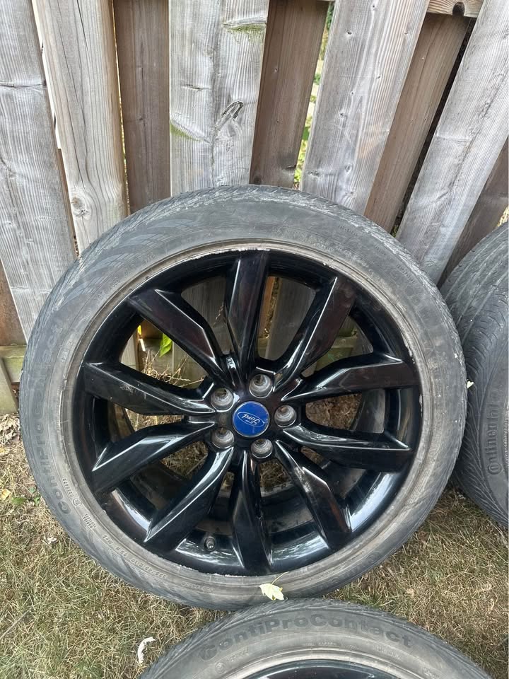 Set of OEM 19” Ford Escape Rims On Continental Tires - photo 2