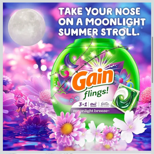 Gain Flings Laundry Detergent Pacs, Moonlight Breeze image indicator(4)