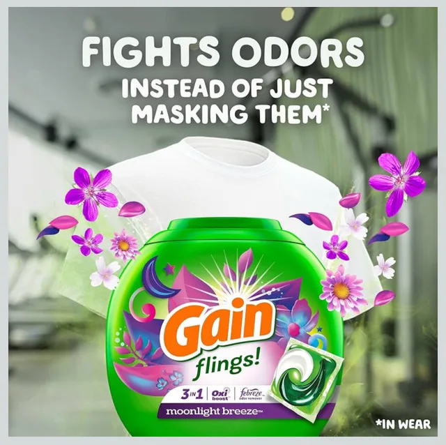 Gain Flings Laundry Detergent Pacs, Moonlight Breeze image indicator(5)
