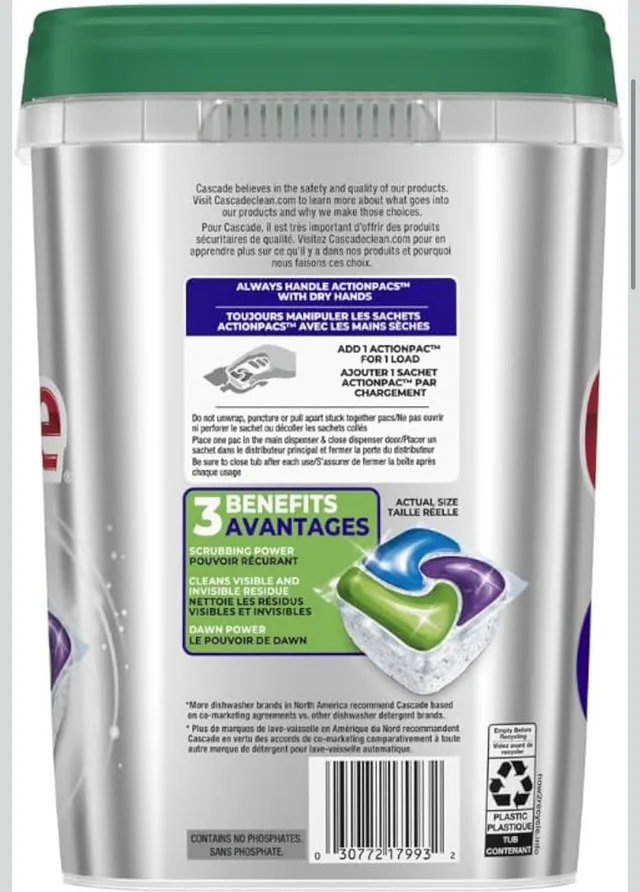 Cascade Platinum Pods, Dishwasher Detergent, Dish Dete image indicator(3)