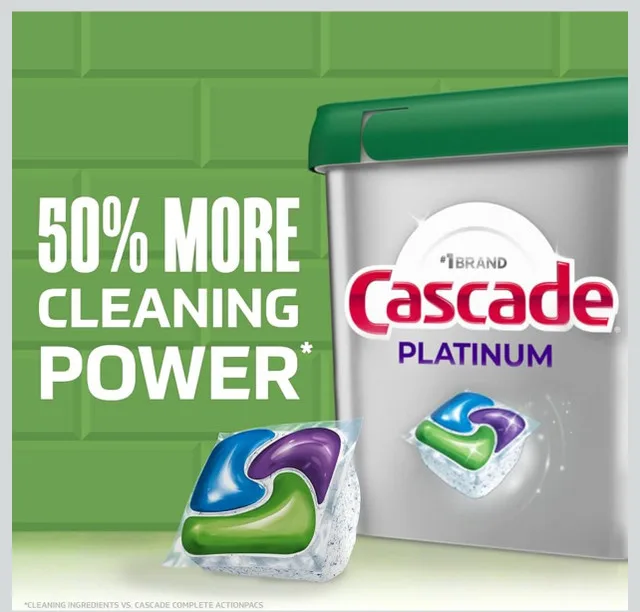 Cascade Platinum Pods, Dishwasher Detergent, Dish Dete image indicator(6)