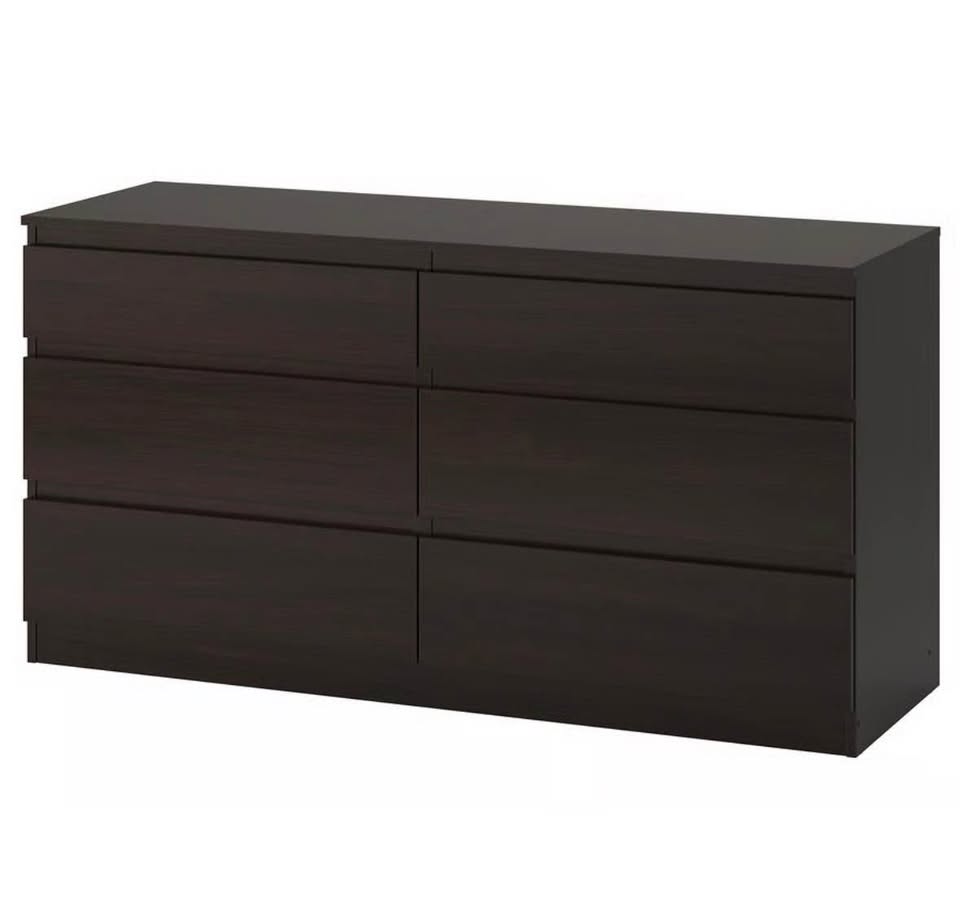 IKEA KULLEN 6-Drawer Dresser (Black-Brown) - photo 2