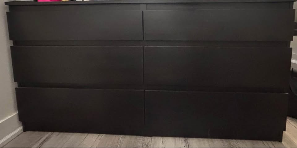 IKEA KULLEN 6-Drawer Dresser (Black-Brown) | Karrot