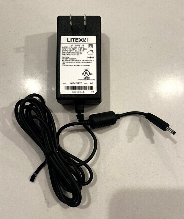 Genuine LiteOn Adapter Wall Charger 5V 1.5A